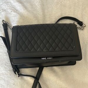 Nine West Black Quilted Crossbody Bag